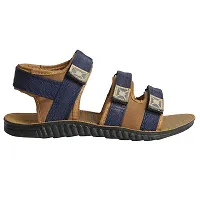 Frabio Men's Casual Dailywear Sandals/Indoor Outdoor Flip Flop Walking Sandals for Men/Leather Floater (Brown) (UK-6)-thumb2