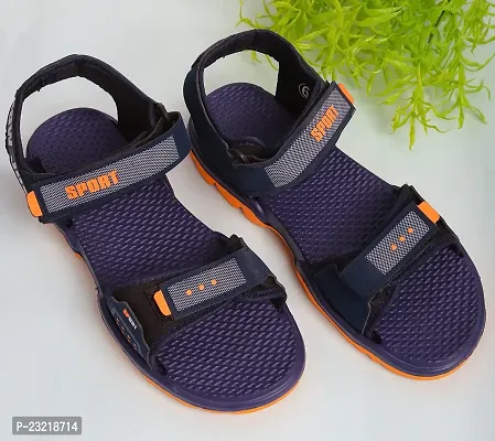 Frabio Men's Casual velcro Sandals/Running Walking Dailywear Indoor Outdoor Floaters -Blue-thumb2