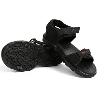 Frabio Men's Casual velcro Sandals/Running Walking Dailywear Indoor Outdoor Floaters -(Black) 119-thumb3