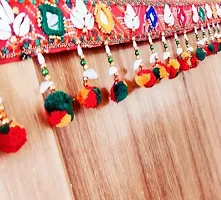 Stylish Diwali Decoration Jaipuri Toran With Mirror And Seap Toran-thumb2