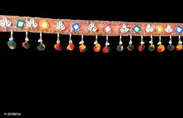 Stylish Diwali Decoration Jaipuri Toran With Mirror And Seap Toran-thumb4