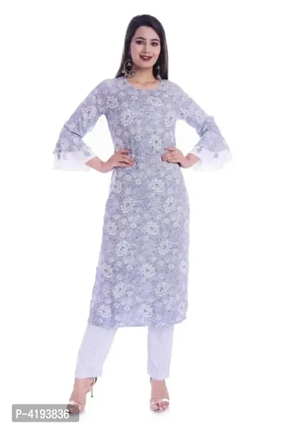 Women's Beautiful Printed Bell Sleeves Kurta