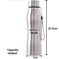 Double Layer Stainless Steel Slim Water Bottle 1000 ml Pack of 1-thumb3