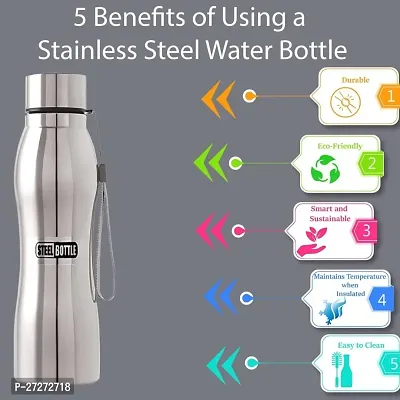 Double Layer Stainless Steel Slim Water Bottle 1000 ml Pack of 1-thumb2