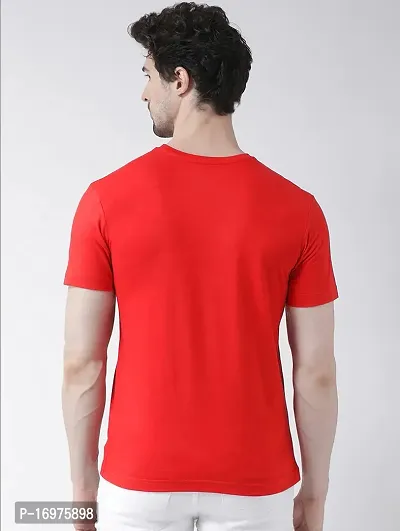 Classic Cotton Blend Round Neck Half sleeve T Shirt For Men-thumb2