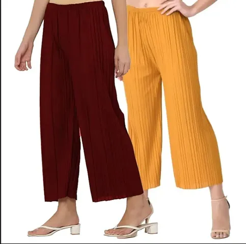 Trendy Solid Palazzo For Women Pack of 2