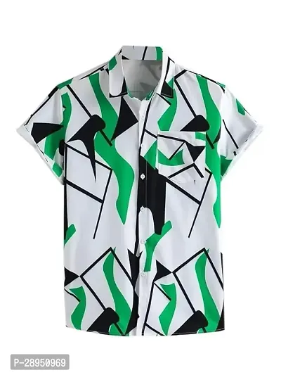 Stylish Multicoloured Cotton Short Sleeves Casual Shirt For Men-thumb0