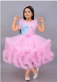 Cute Pink Baby Girl Dress Birthday Party Frock-thumb3