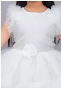 Kids White dress birthday party wear for girl-thumb3