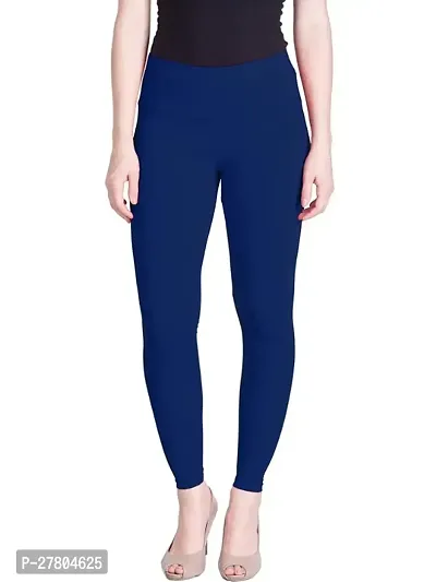 Fancy Cotton Lycra Solid Ankle Length Leggings For Women