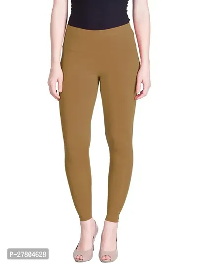 Fancy Cotton Lycra Solid Ankle Length Leggings For Women-thumb0