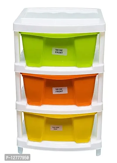 VE - Veer Multipurpose Plastic Container Rack Set - Multi Colour - 3 Layer-thumb0
