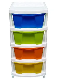 VE - Veer Multipurpose Plastic Container Rack Set - Multi Colour - 4 Layer-thumb1