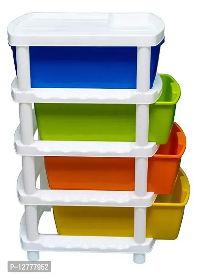 VE - Veer Multipurpose Plastic Container Rack Set - Multi Colour - 4 Layer-thumb3