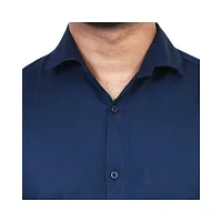 Solid Plain Formal Cotton Shirt for Men (XX-Large, Blue)-thumb1