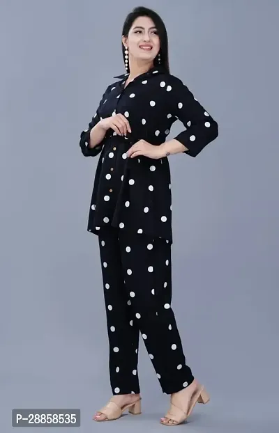 Fancy Black Cotton Printed Co-Ords Sets For Women-thumb4