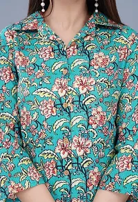 Fancy Green Cotton Printed Co-Ords Sets For Women-thumb3