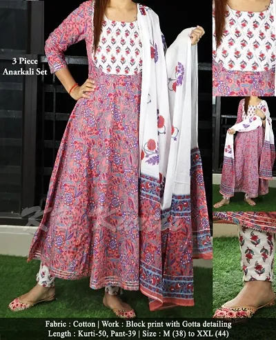 Stylish Printed Kurtis With Bottom and Dupatta Set