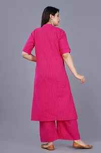 Ethnic Pink Floral Kurtis With Palazzo Set-thumb1