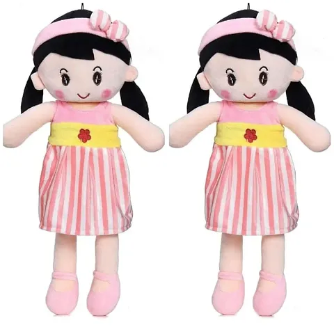 Stylish Pink Dolls For Kids Pack Of 2