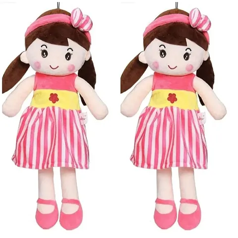 Stylish Pink Dolls For Kids Pack Of 2