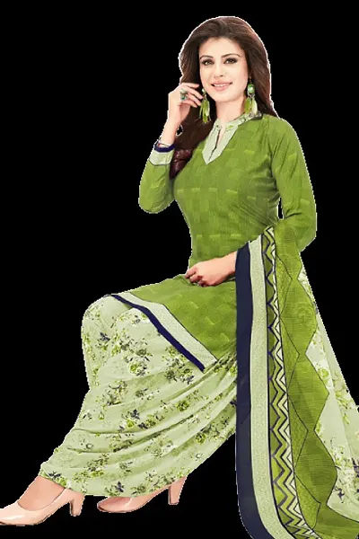 Women Synthetic Dress Material with Dupatta