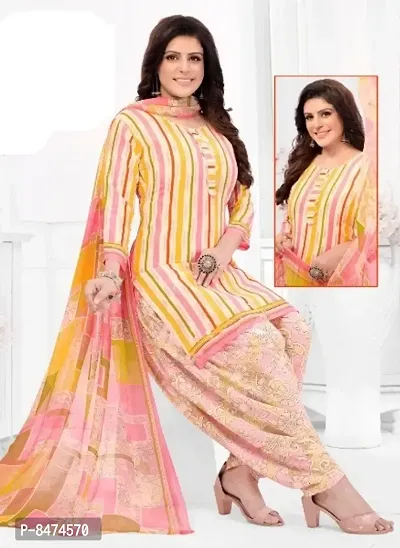 Exclusive Synthetic Dress Material with Dupatta-thumb0