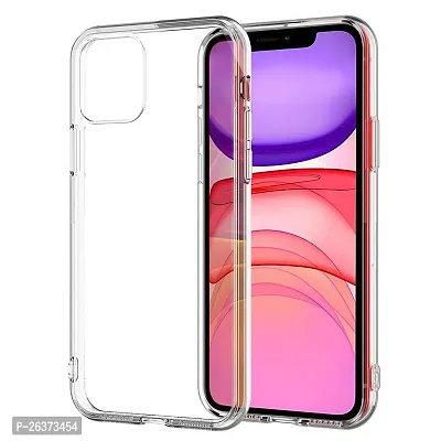 SR  Ultra-Hybrid Crystal Clear Back Case Cover for iPhone 11 | Shockproof Design | Camera Protection Bump | Hard Clear Back | Bumper Case Cover for iPhone 11 (PC, TPU | Transparent)-thumb0