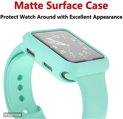 OJOS Compatible with Apple Watch Series 6 SE Series 5 Series 4 44MM Soft Flexible TPU Anti-Scratch Lightweight Protective Iwatch Case for 44mm Apple Watch Matte Style - Light Blue-thumb2