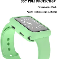 OJOS Compatible with Apple Watch Series 6 SE Series 5 Series 4 44MM Soft Flexible TPU Anti-Scratch Lightweight Protective Iwatch Case for 44mm Apple Watch Matte Style - Green-thumb1