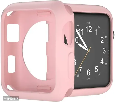 OJOS Compatible with Apple Watch Series 6 SE Series 5 Series 4 44MM Soft Flexible TPU Anti-Scratch Lightweight Protective Iwatch Case for 44mm Apple Watch Matte Style - Pink