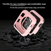 OJOS Compatible with Apple Watch Series 6 SE Series 5 Series 4 44MM Soft Flexible TPU Anti-Scratch Lightweight Protective Iwatch Case for 44mm Apple Watch Matte Style - Pink-thumb3