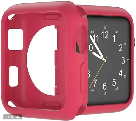 OJOS Compatible with Apple Watch Series 6 SE Series 5 Series 4 44MM Soft Flexible TPU Anti-Scratch Lightweight Protective Iwatch Case for 44mm Apple Watch Matte Style - Red-thumb0