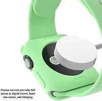 OJOS Compatible with Apple Watch Series 6 SE Series 5 Series 4 44MM Soft Flexible TPU Anti-Scratch Lightweight Protective Iwatch Case for 44mm Apple Watch Matte Style - Green-thumb2