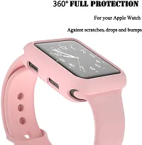 OJOS Compatible with Apple Watch Series 6 SE Series 5 Series 4 44MM Soft Flexible TPU Anti-Scratch Lightweight Protective Iwatch Case for 44mm Apple Watch Matte Style - Pink-thumb1