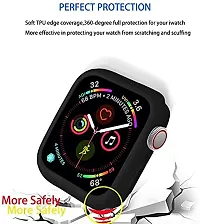 MORUS Ojos Case Compatible for Apple Watch Case 44mm Series 6/5/4/SE Premium Soft Flexible TPU Thin Lightweight Protective Bumper Cover Protector (Black,44 mm)-thumb3