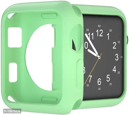 OJOS Compatible with Apple Watch Series 6 SE Series 5 Series 4 44MM Soft Flexible TPU Anti-Scratch Lightweight Protective Iwatch Case for 44mm Apple Watch Matte Style - Green-thumb0