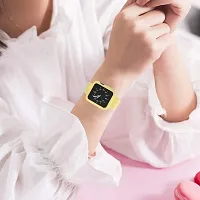 OJOS Compatible with Apple Watch Series 6 SE Series 5 Series 4 44MM Soft Flexible TPU Anti-Scratch Lightweight Protective Iwatch Case for 44mm Apple Watch Matte Style - Yellow-thumb4