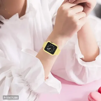 OJOS Compatible with Apple Watch Series 6 SE Series 5 Series 4 44MM Soft Flexible TPU Anti-Scratch Lightweight Protective Iwatch Case for 44mm Apple Watch Matte Style - Yellow-thumb5