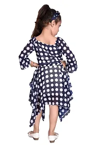 Girls Casual Polka Dots Print Midi Dress-thumb3