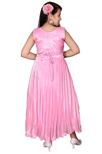 Girls Silk Blend Patch Work Frock Gown Partywear Dress-thumb3