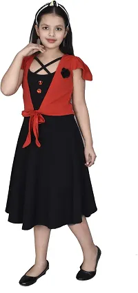 Fabulous Black Cotton Blend  Frocks For Girls-thumb2