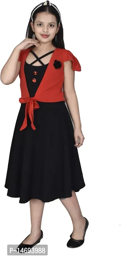 Fabulous Black Cotton Blend  Frocks For Girls-thumb3