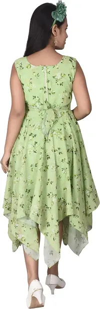 Fabulous Green Georgette  Frocks For Girls-thumb3