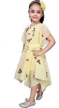 Fabulous Yellow Georgette  Frocks For Girls-thumb1