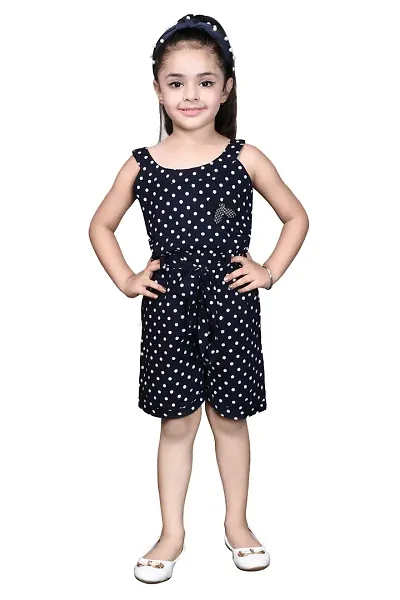 NEW JON Cotton Casual Polka Dot Mini Dress for Girls