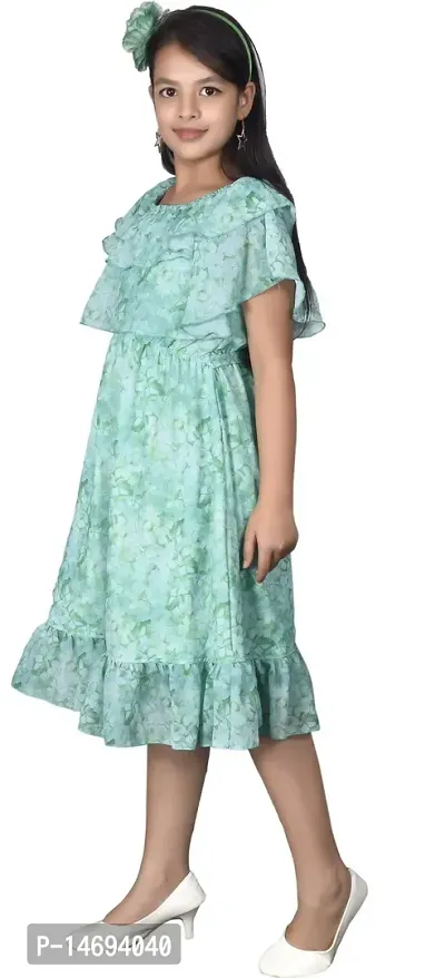 Fabulous Blue Georgette  Frocks For Girls-thumb2