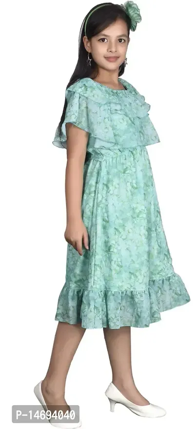 Fabulous Blue Georgette  Frocks For Girls-thumb3