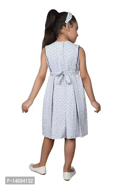 Fabulous Grey Cotton Blend  Frocks For Girls-thumb4