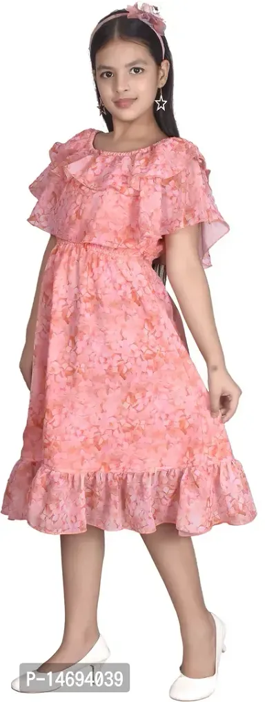 Fabulous Pink Georgette  Frocks For Girls-thumb2